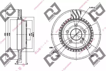 Тормозной диск DJ PARTS BD1178